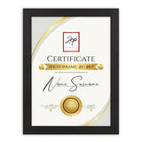 Zep V4721B Certificate Black 21x29.7 cm