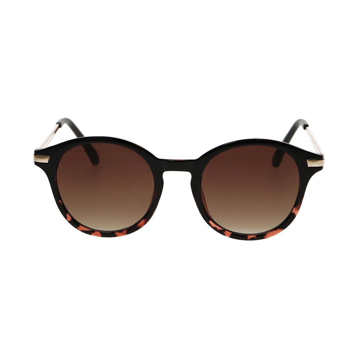 Spectrum sunglasses round half tortoise black women