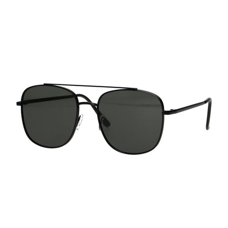 Spectrum solbriller aviator svart grønt glass herre