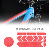 Bicycle Frame Protection Stickerset Neon Red