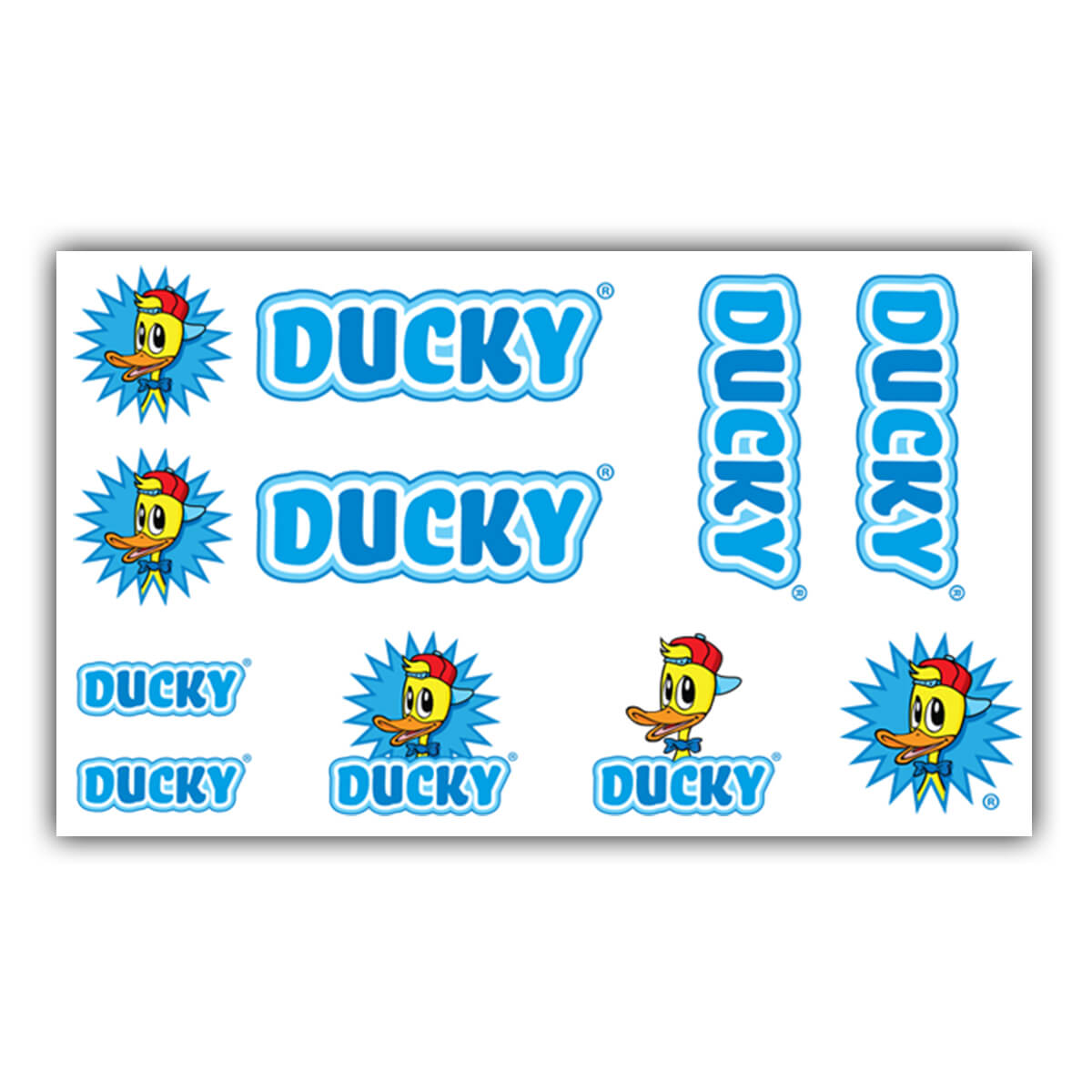 Fahrradrahmen Stickerset Ducky Blau