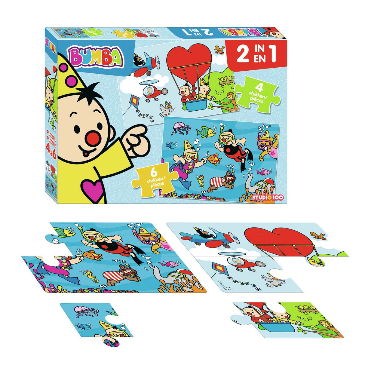 Studio 100 Legpuzzels 2-in-1 10 stukjes