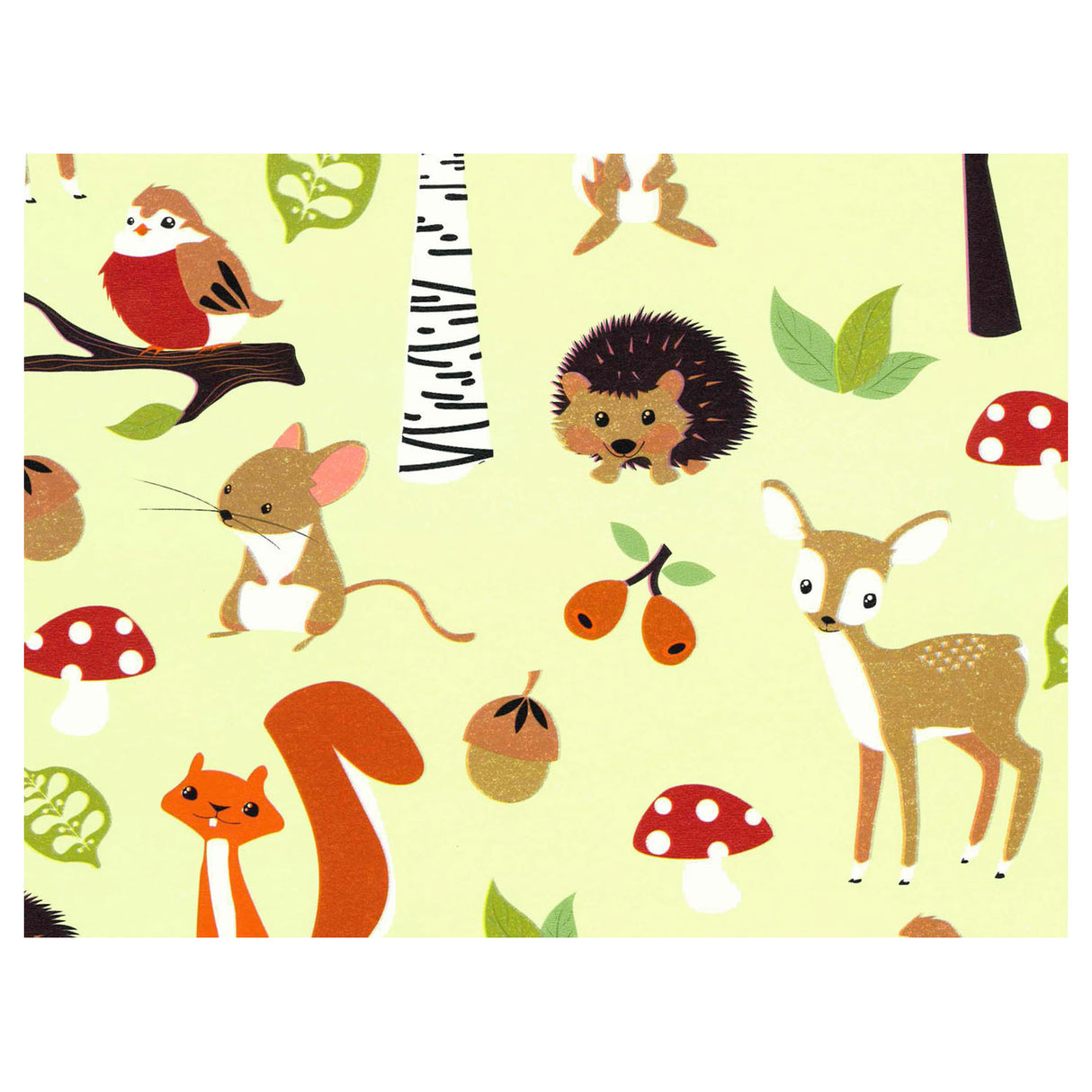 Wrapping paper forest animals, 3 m.