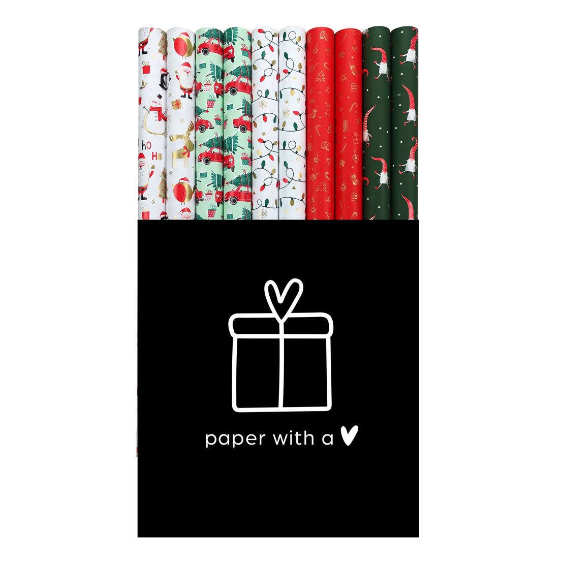 Colección de Navidad de papel de regalo, 50 rollos