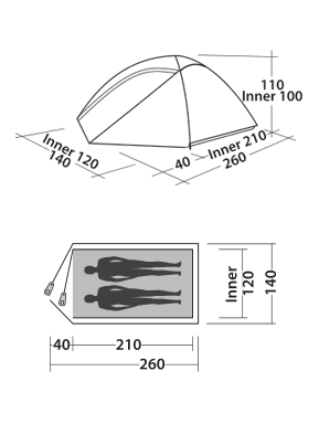 Easy Camp Meteor 200 tent groen