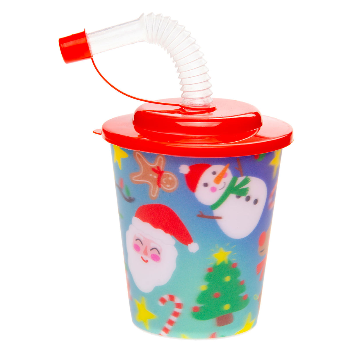 LG imports cup with lid and straw Christmas, 12st.