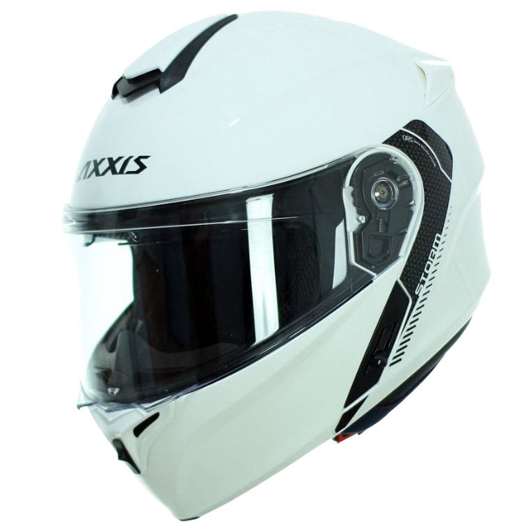 Axxis Helm Storm zudéifste Glanz Wäiss s