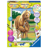 Pintura de Ravensburger en Number Horse Love