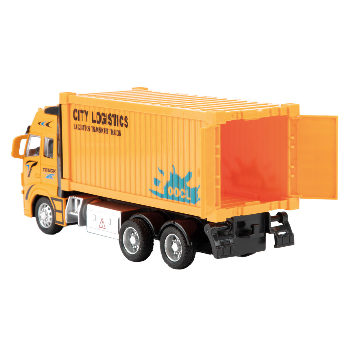 TOI-TOYS Metal Pull-Back Container Truck 1:38