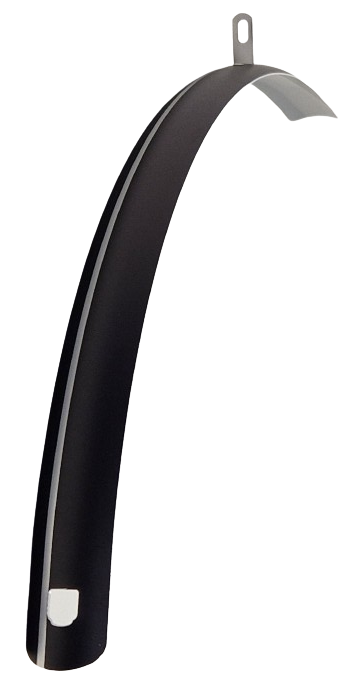 SKS Fender anteriore da 28 pollici di plastica da 40 mm Matt MAT Black Silver