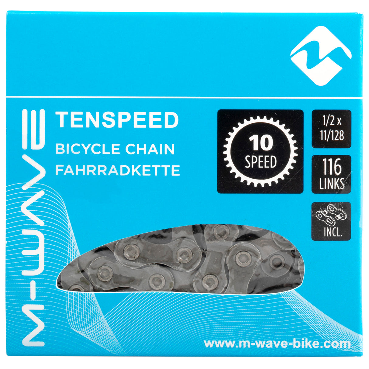 M-Wave M-Wave halskæde KMC 10 Speed ​​1 2x11 128 116 Schakels Blister