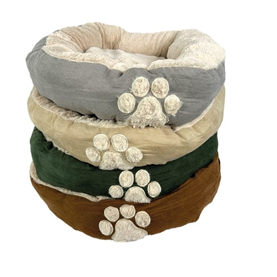 Hugs Dog Basket Oval Latte Brown