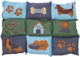 Trixie Dog Cushion Patchwork blo gréng