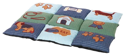 Trixie Dog Cushion Patchwork Blue Green