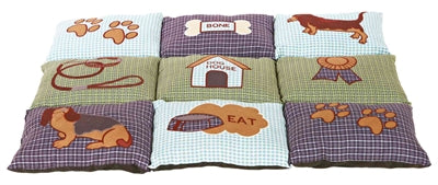 Trixie Dog Cushion Patchwork blo gréng