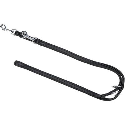 Trixie Dog Leash Police Line Active Comfort Leather Black