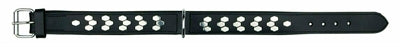 Trixie collar dog Active leather with applications black