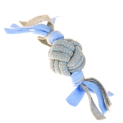 Kleine Schlingel Touwbal Tugger mit Fleece Blue