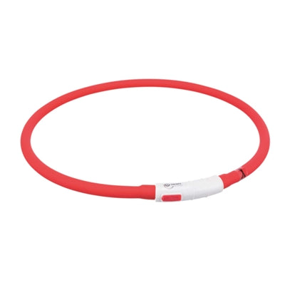 Trixie -Kragen USB Silicon Luminous wiederaufladbares Rot