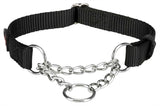 Trixie Collar Dog Premium Half -Slip Collar Black