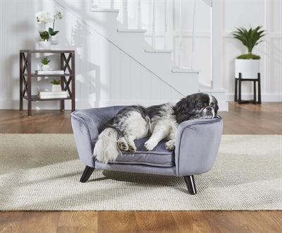 Enchanted Pet Enchanted Dog Basket Sofa Romy Pewter Grey