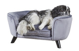 Enchanted Pet Enchanted Dog Basket Sofa Romy Pewter Gray