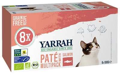 Yarrah Organic Multipack PatE Salmon Grainfree