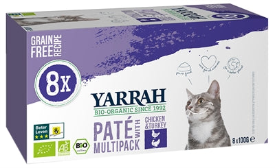 Yarrah katt multipack pate kylling kalkun kornfri