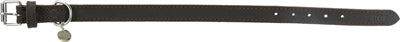 Trixie collar dog rustic fat leather dark brown