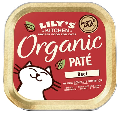 Lily's Kitchen Cat Organic Beef Boeuf Pate