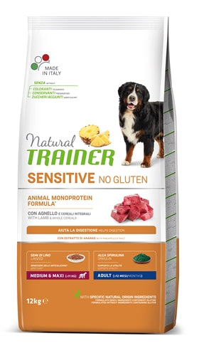 Natural trainer Dog adult medium maxi sensitive lamb glutenvrij