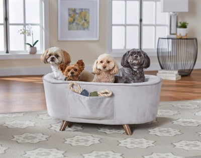 Enchanted Pet Enchanted Dog Basket Sofa Quicksilver Silver colored