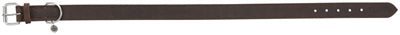 Trixie collar dog rustic fat leather dark brown