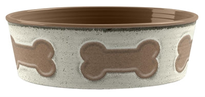 Tarhong Food Bowl Print Bone Melamine White Taupe