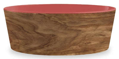 Tarhong Food Bowl chien olive mélamine houtprint sienna rose