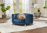 Enchanted Pet Enchanted Dog Basket Soffa Rosie Peacock Blue