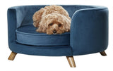 Enchanted Pet Enchanted Dog Basket Soffa Rosie Peacock Blue