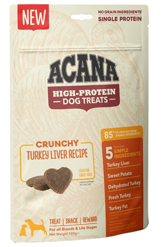 Acana hög protein hund behandla kalkon