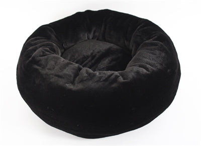 Foeiii dog basket cozy plush relax donut black