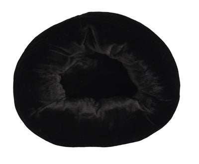 Foeiii dog basket cozy plush relax donut black