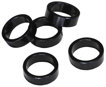 Anillos de relleno de la cabeza de la pelota de tecora 28.6x36x20 mm Matt Black 10 piezas