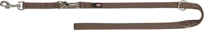 Trixie Dog Leash justerbar premium två -skiktbrun