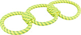 Trixie Aquatoy Rope Pull Toy Rings Green Giallo in poliestere