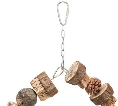 Trixie ring swing wood pine cones natural