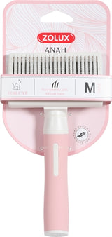 Zolux Anah Slicker Brush beholdt rosa hvit