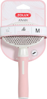 Zolux Anah Slicker Brush Soft pensjonert rosa hvit