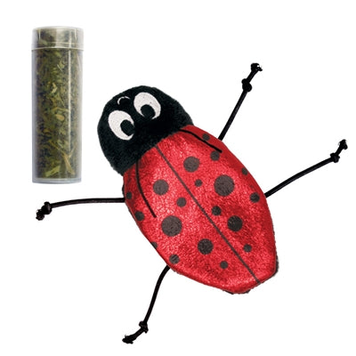 Kong ladybug with catnip refillable