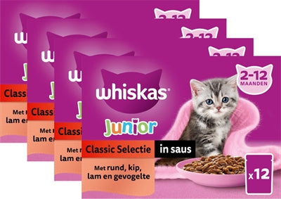 Whiskas Multipack Pouch Junior Auswiel Fleesch an Zooss