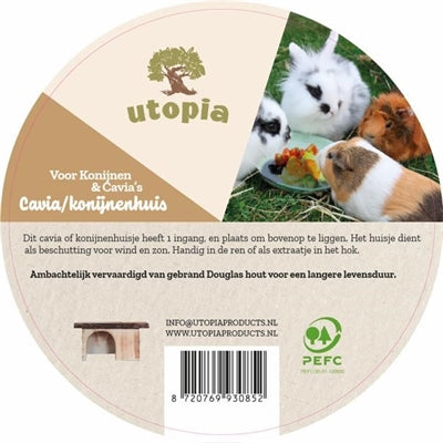 Utopia Caviahuis konijnenhuis gebrand douglas hout