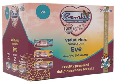 Renske Fresh Pate Cat Variation Box Eve Chicken Chicken og Rabbit Tuna